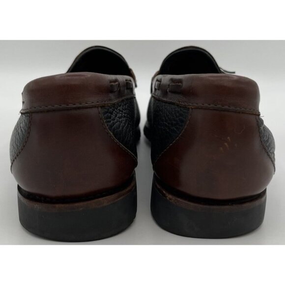 Allen Edmonds Nashua Loafers Size 10.5D Kiltie Tassel Black Brown Leather Shoes - Picture 4 of 12